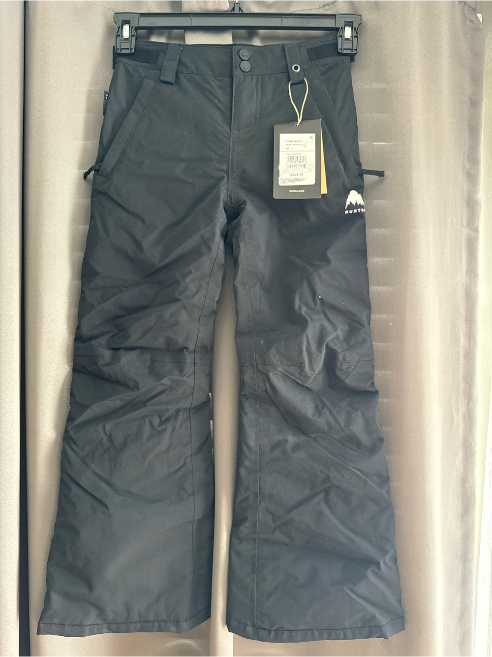 NWT Burton Girls M Black Snow Pants